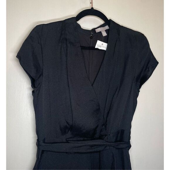 Chelsea.28 Jumpsuit Size Medium Black Cap Sleeve Belted Wide Leg Pants NWT - Picture 10 of 14